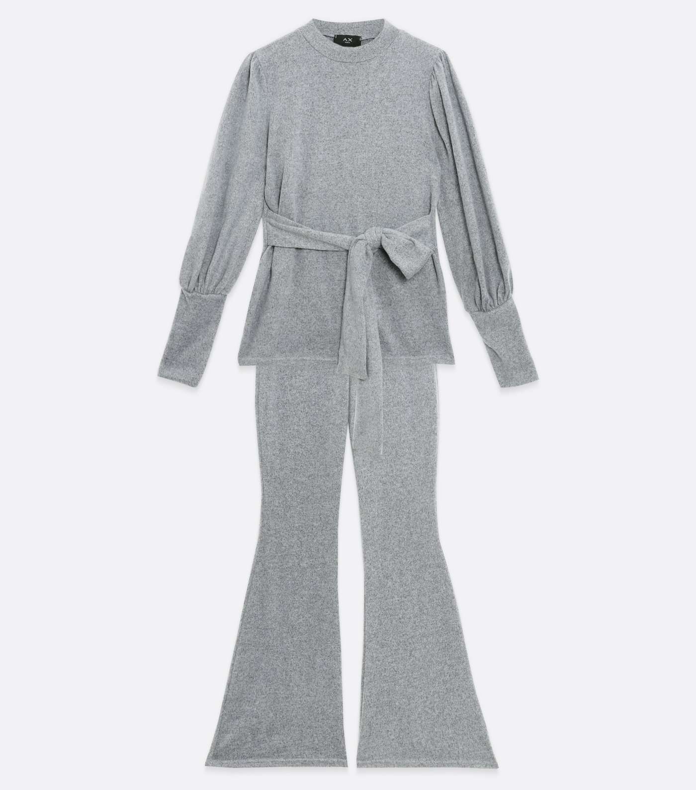 AX Paris Grey Soft Touch Top and Jogger Lounge Set Image 5