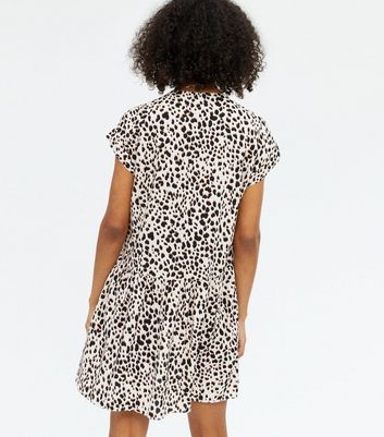 new look leopard smock dress