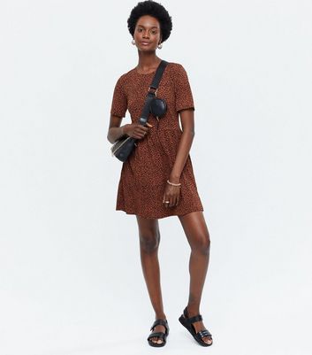 rust dress short