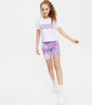 lilac cycling shorts set