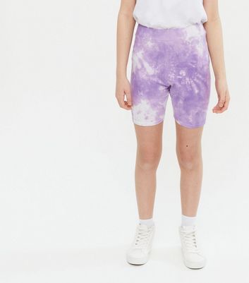 tie dye cycling shorts and top set