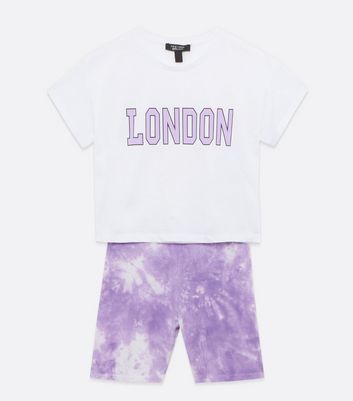 lilac cycling shorts set