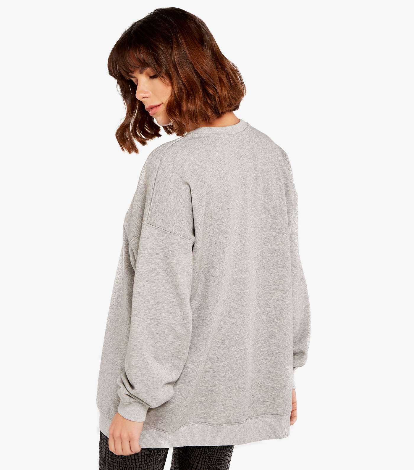 Apricot Grey Good Vibes Logo Oversized Sweatshirt Image 3