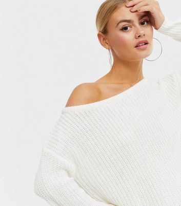 Cream off clearance shoulder jumper