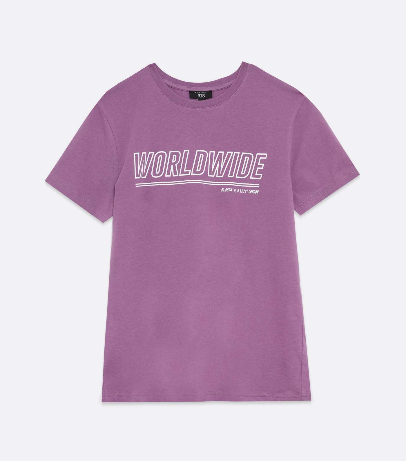 Boys Lilac Worldwide Logo T-Shirt Image 5