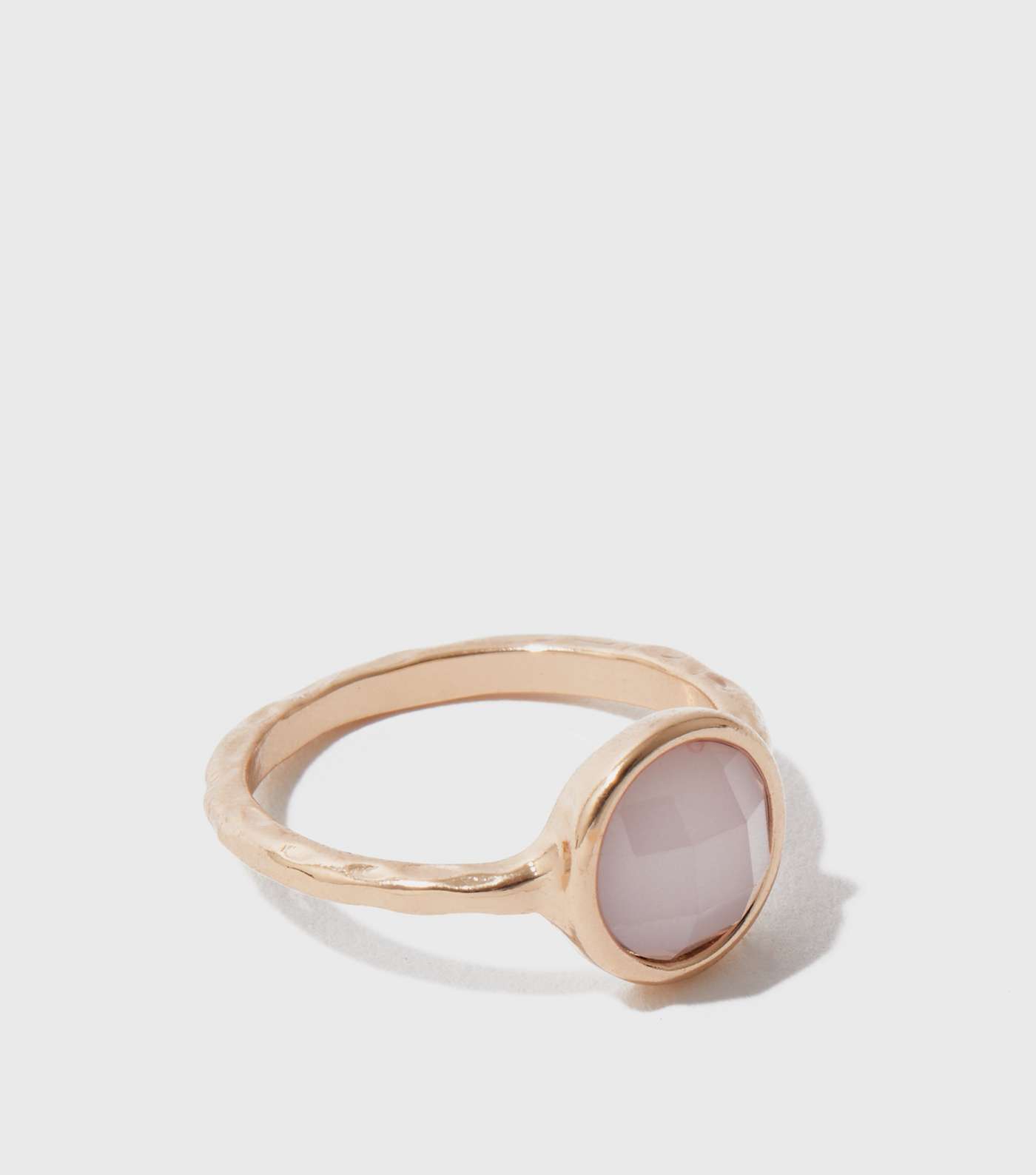 Pink Faux Semi Precious Rose Quartz Ring