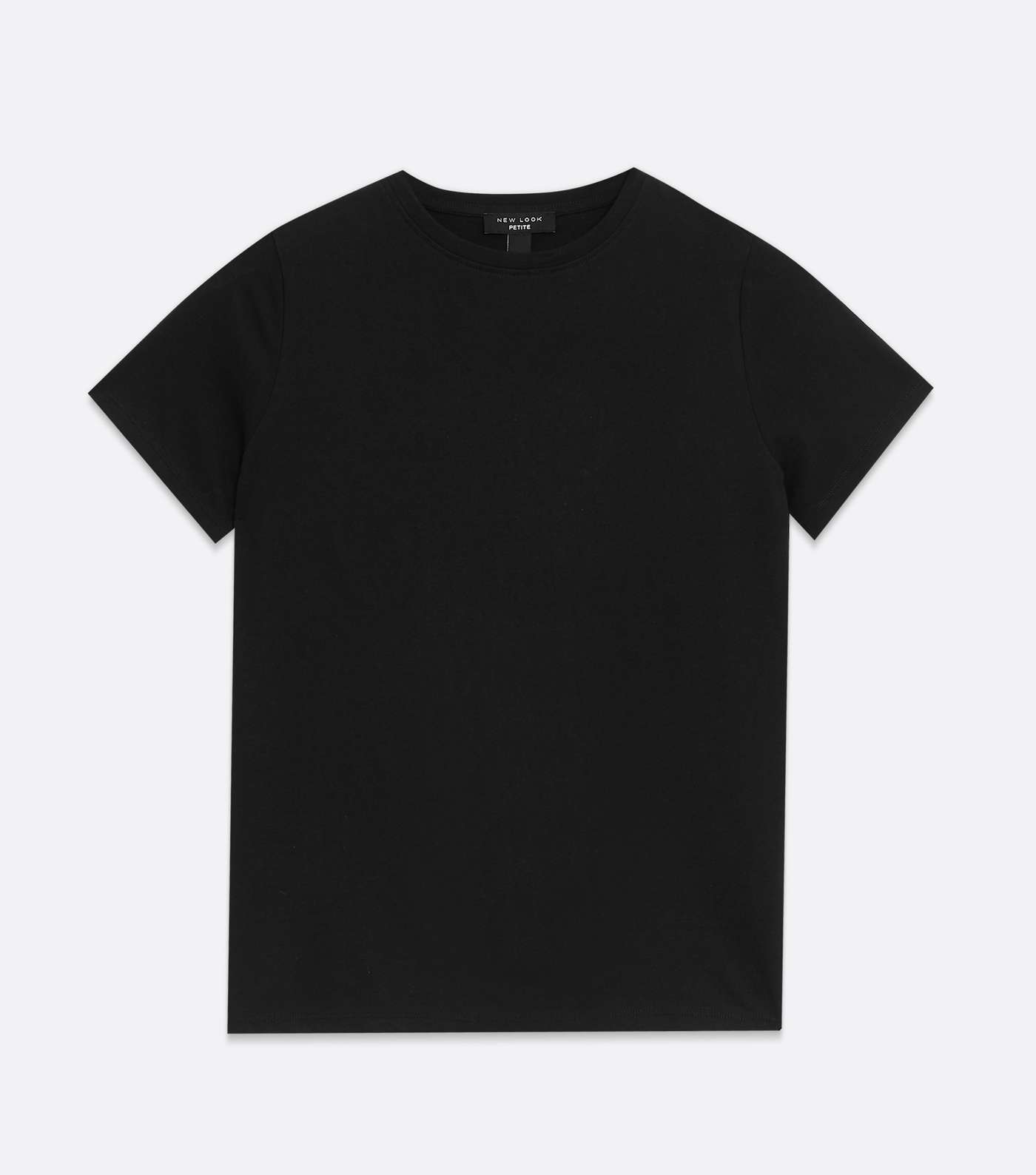 Petite Black Basic Cotton T-Shirt Image 5