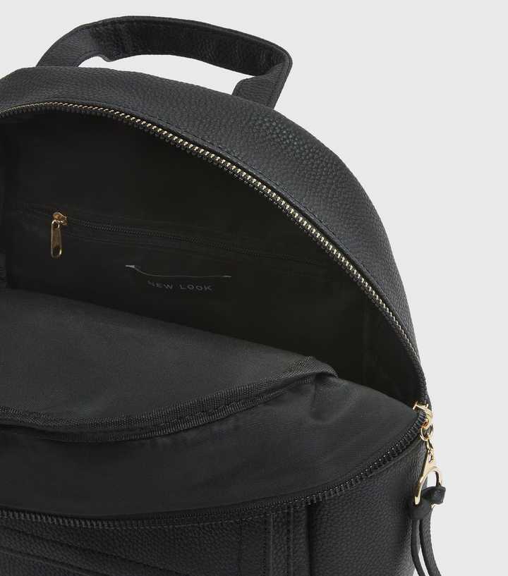 Black Pocket Front Backpack | New Look