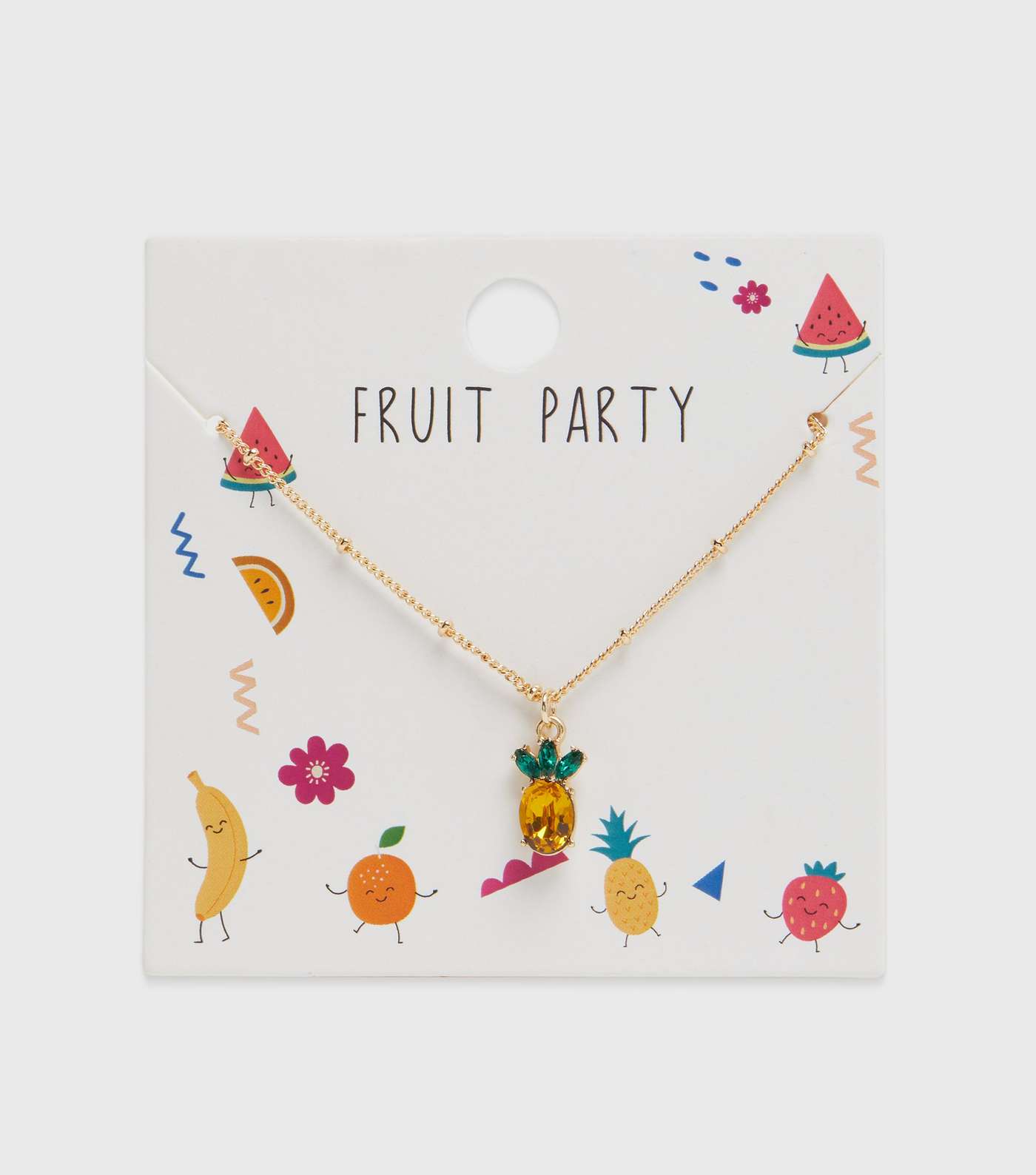 Girls Gold Pineapple Pendant Necklace