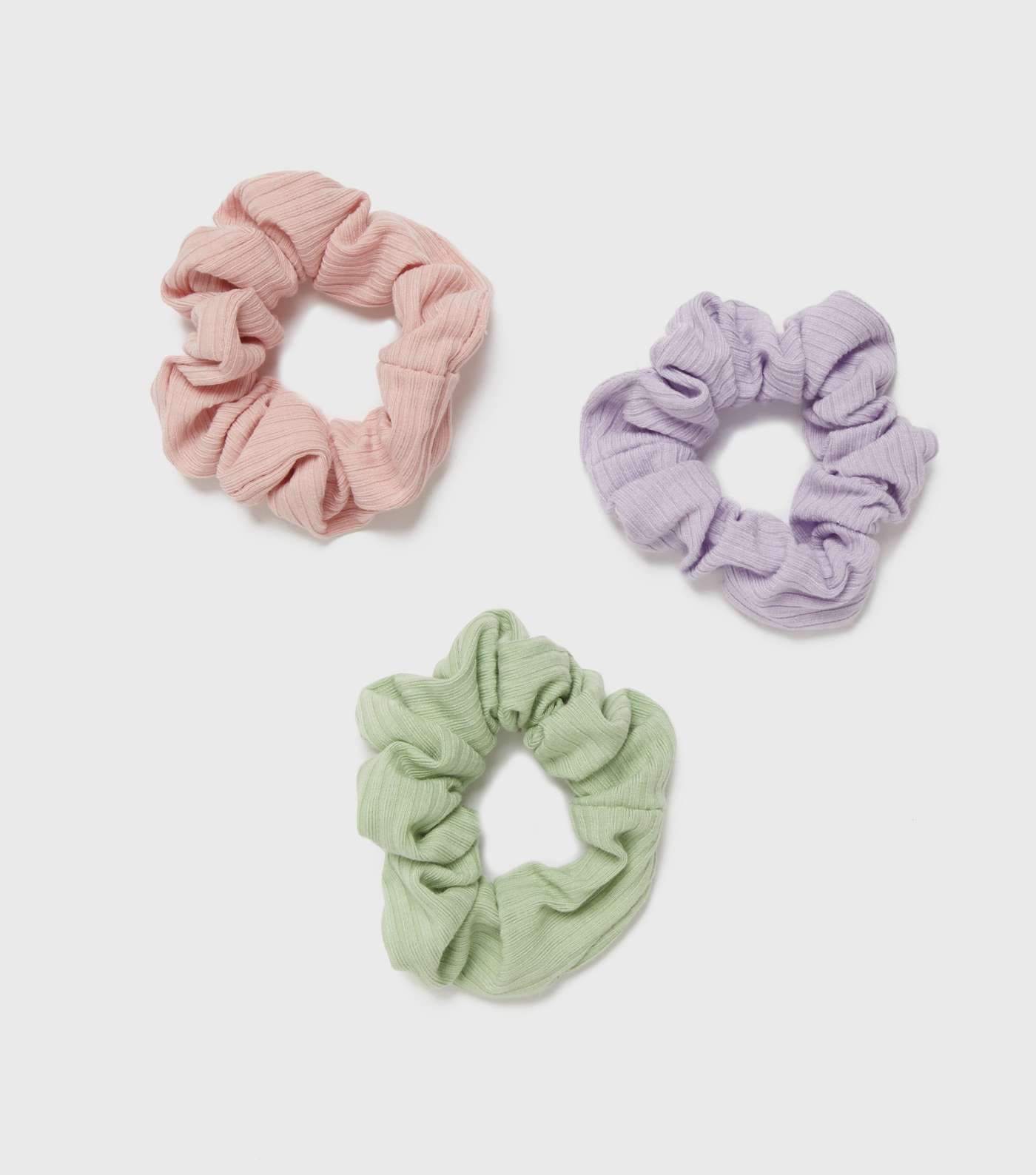 Girls 3 Pack Multicoloured Jersey Scrunchies