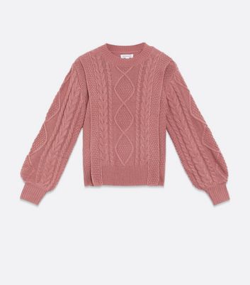 pink knit sweater