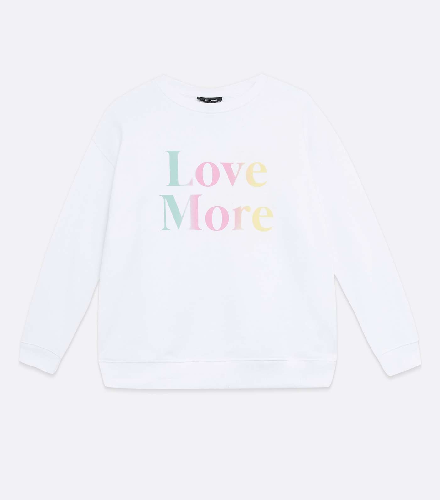 White Love More Logo Sweatshirt  Image 5