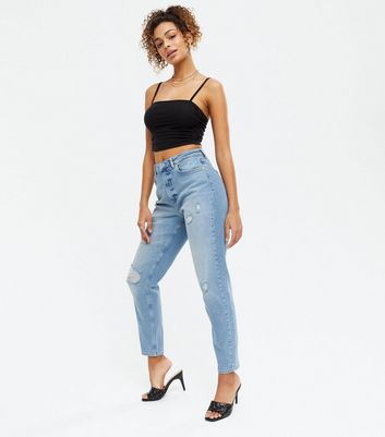 blue mom jeans high waist