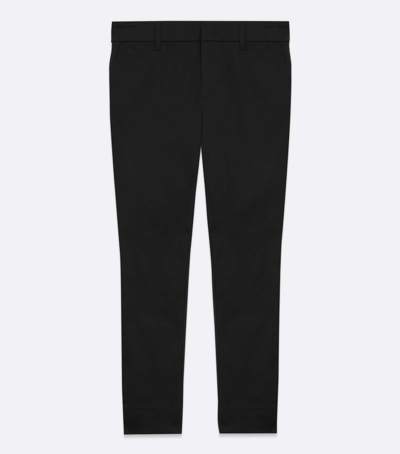 Boys Black Skinny Fit Trousers Image 5