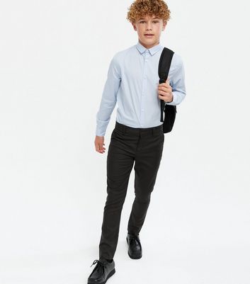 John Lewis Boys' Adjustable Waist Straight Leg School Trousers, Black at  John Lewis & Partners