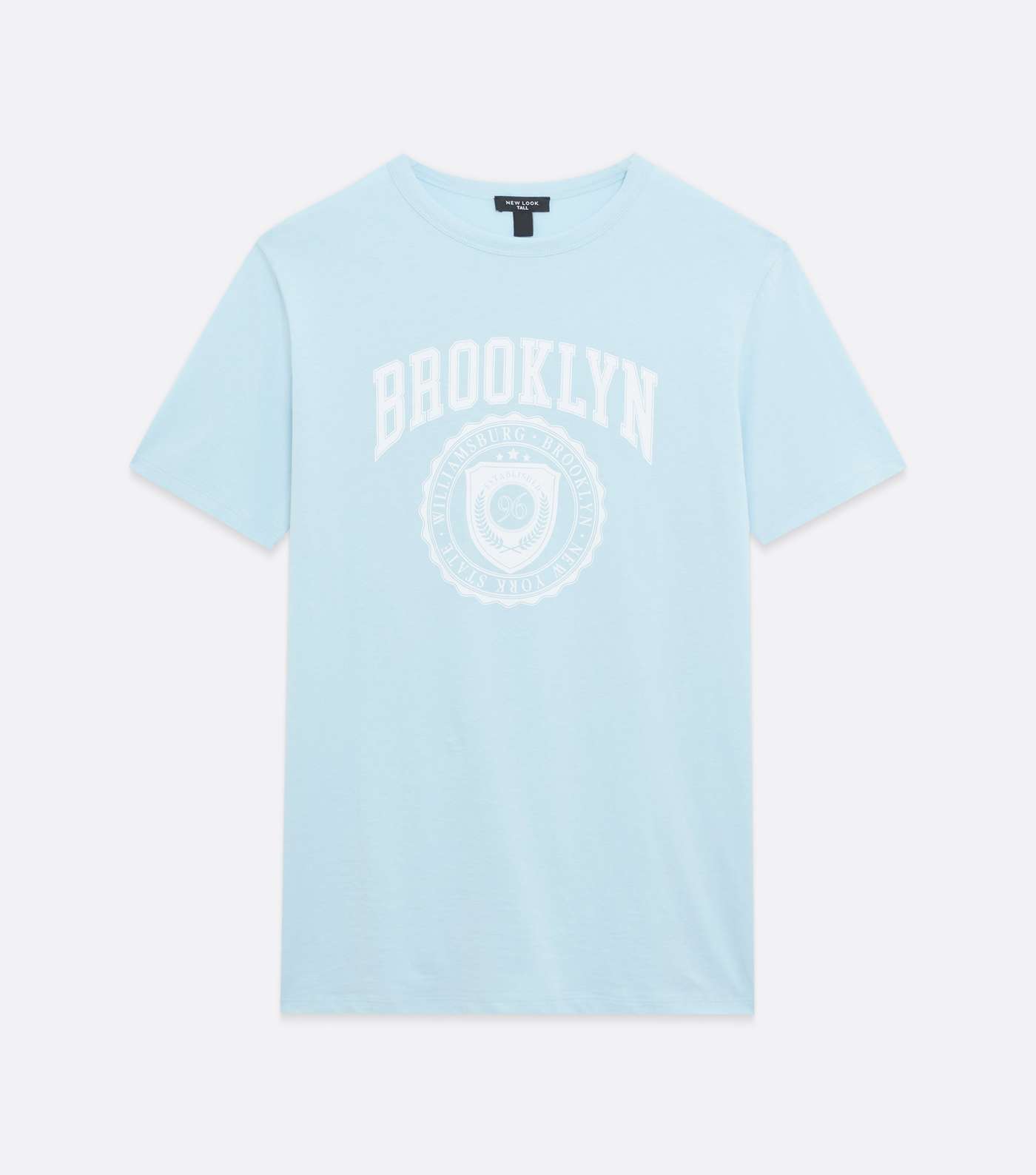 Tall Pale Blue Brooklyn Logo Oversized T-Shirt Image 5
