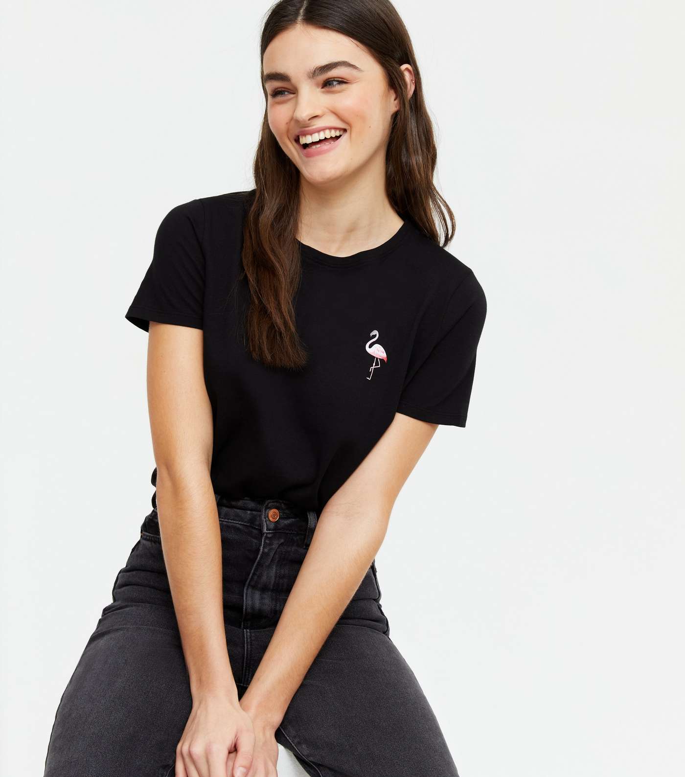 Black Flamingo Pocket T-Shirt