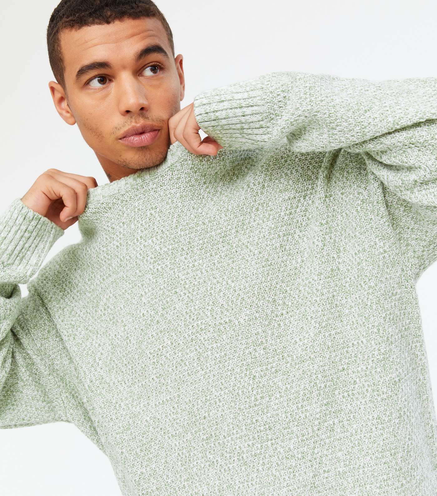 Light Green Relaxed Fit Jumper Image 3