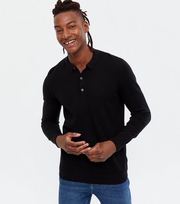 black polo knit