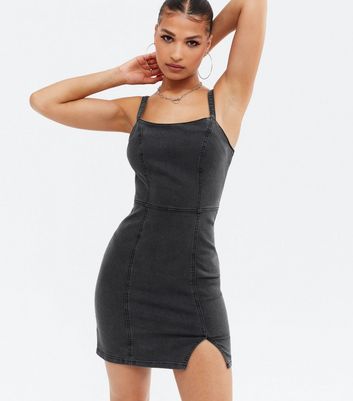 new look denim bodycon dress