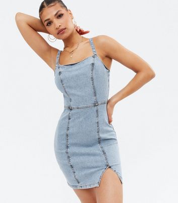 new look denim bodycon dress