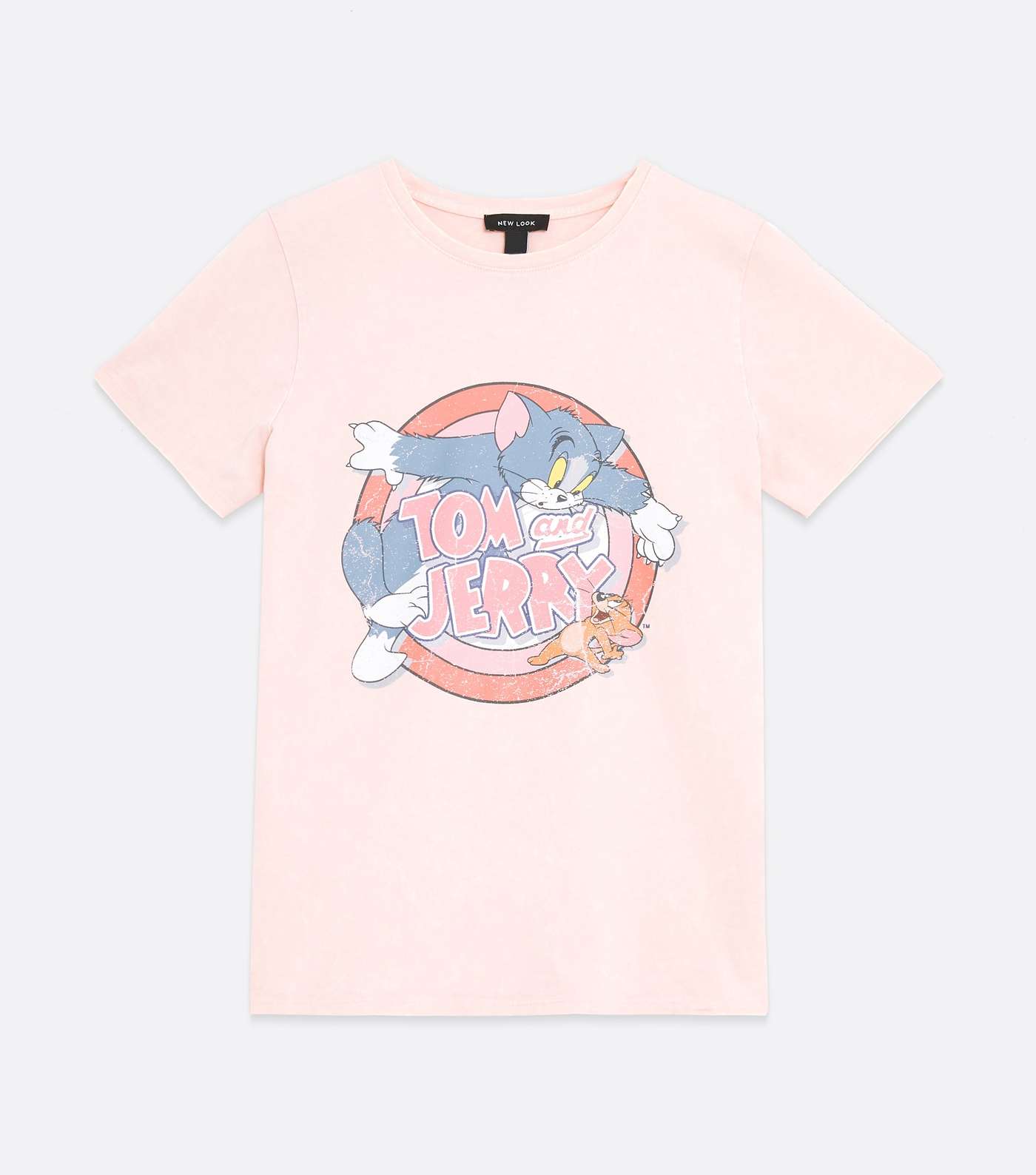 Pink Acid Wash Tom and Jerry Looney Tunes T-Shirt  Image 5