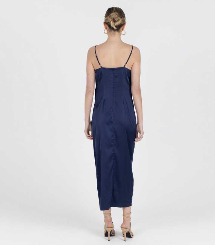knee length dresses for ladies Zeda V Neck Midi Dress - Noir