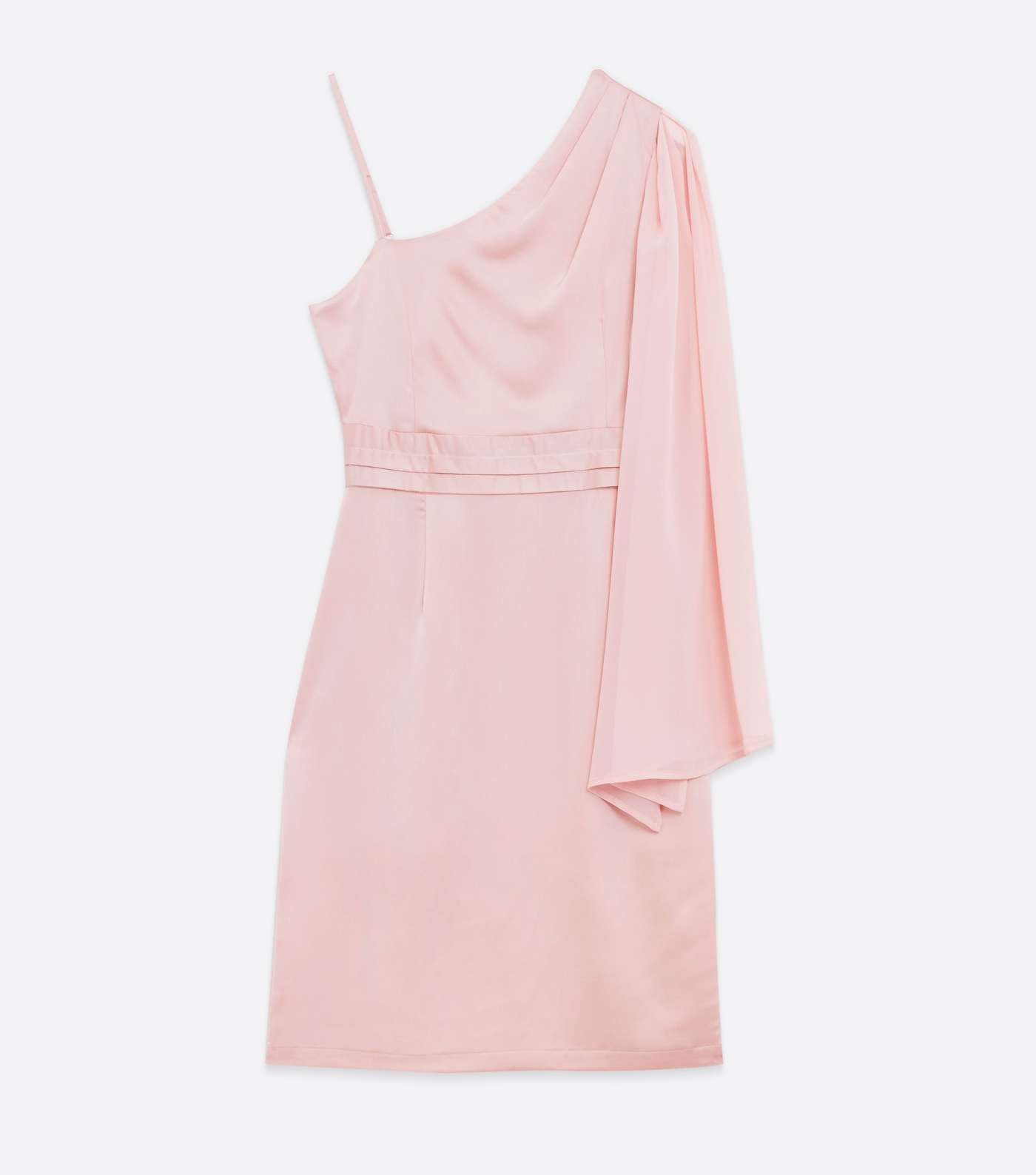 Zibi London Pink Satin One Shoulder Mini Dress Image 5