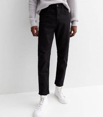 Black tapered outlet jeans