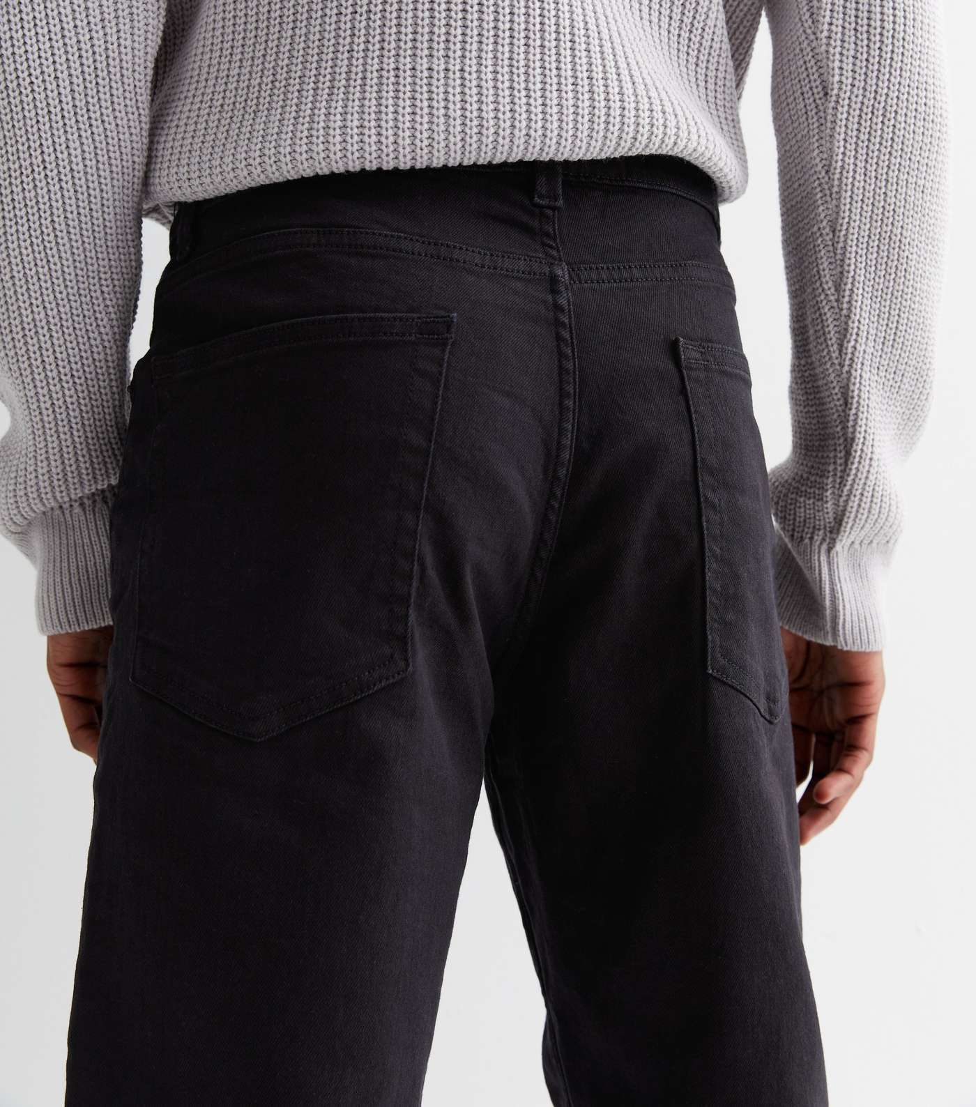 Black Tapered Slim Fit Jeans Image 4