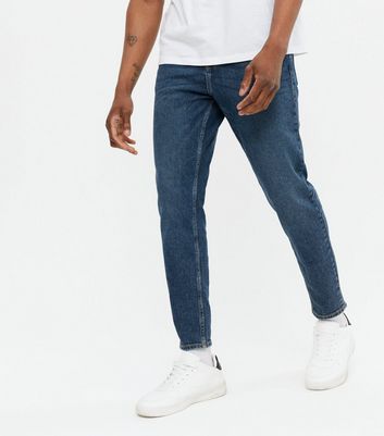 New Look Denim Herren Bekleidung Jeans Jeans mit Tapered-Fit e jeans mit karottenschnitt und zierrissen in Schwarz für Herren 
