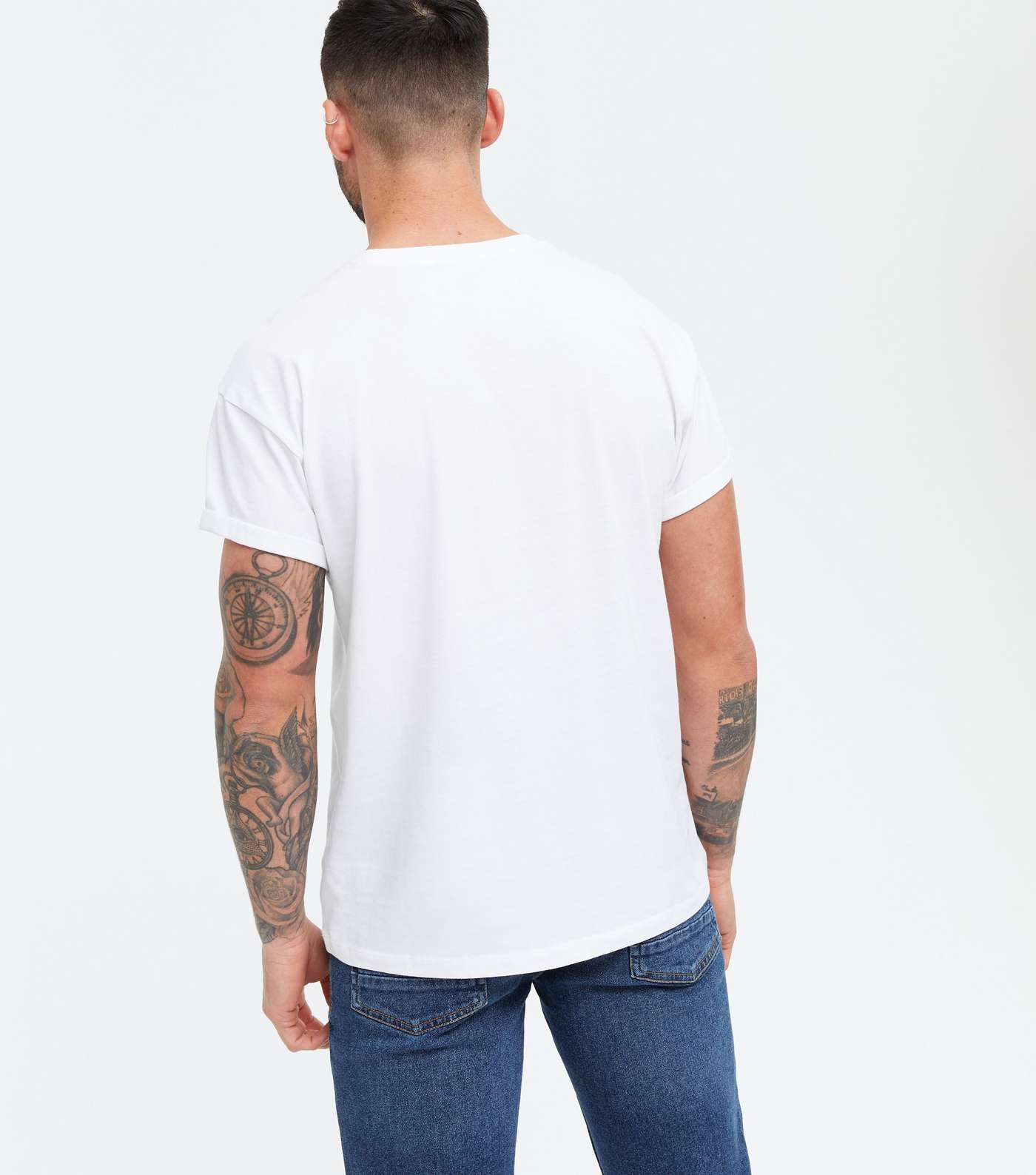 White Sun Embroidered T-Shirt Image 4