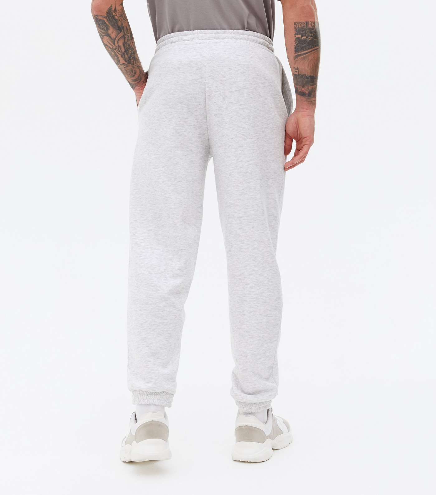 Grey Jersey Relaxed Fit Joggers Image 4