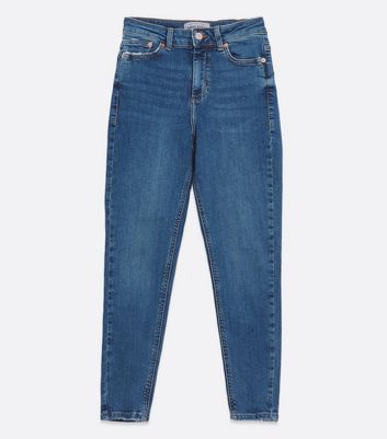 Click to view product details and reviews for Petite Blue High Rise Ashleigh Skinny Jeans New Look.