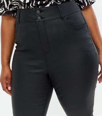 Curves Black Leather-Look Lift \u0026 Shape 