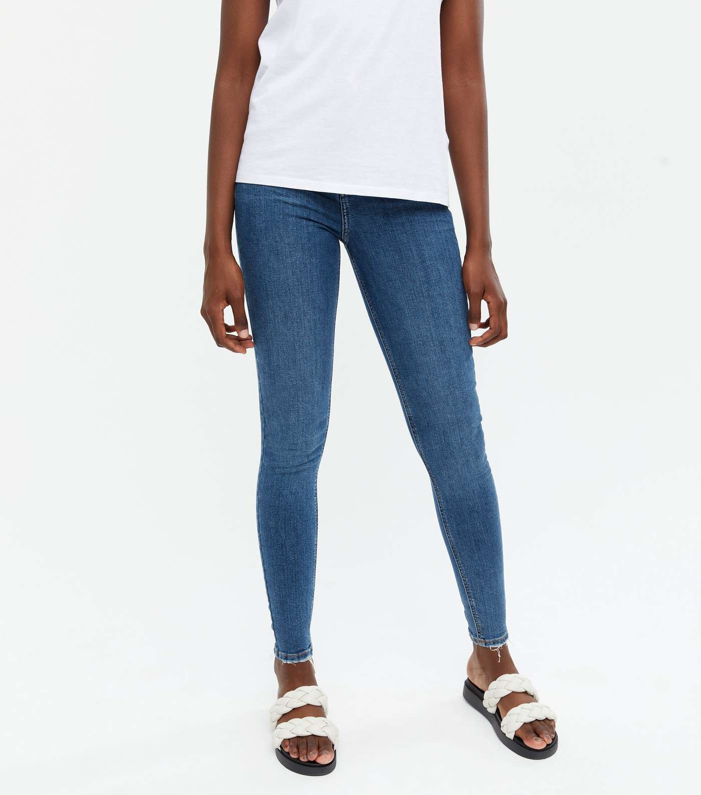 Tall Blue High Rise Ashleigh Skinny Jeans Image 2