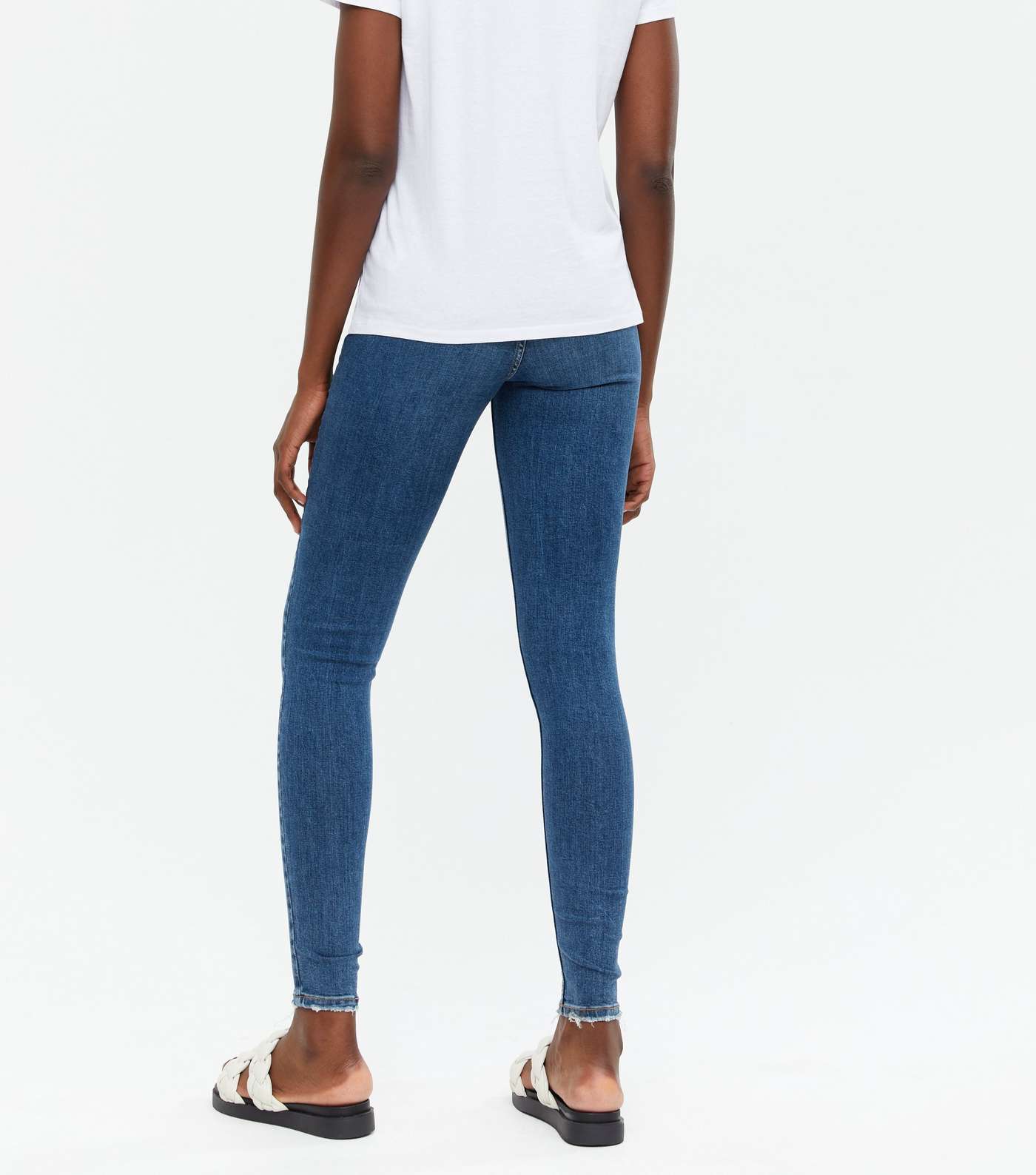 Tall Blue High Rise Ashleigh Skinny Jeans Image 4