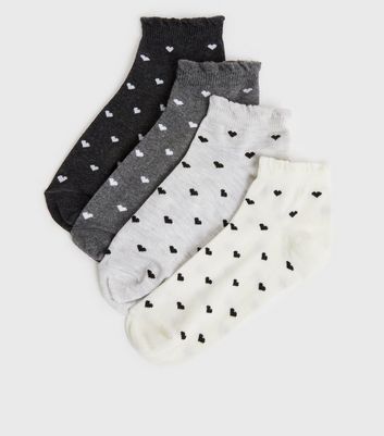 trainer socks with hearts on the back
