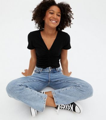 ruched front t shirt