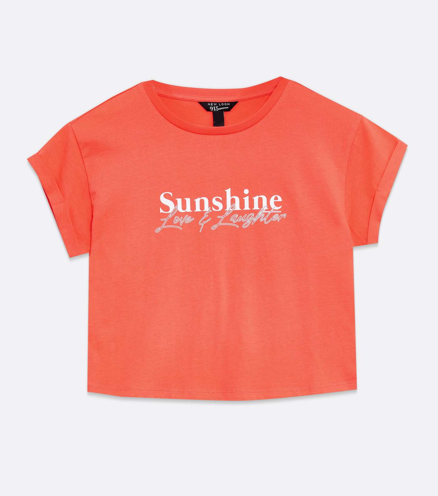 Girls Coral Sunshine Logo T-Shirt Image 5