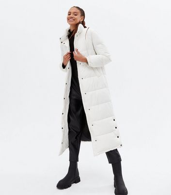 white puffa coat