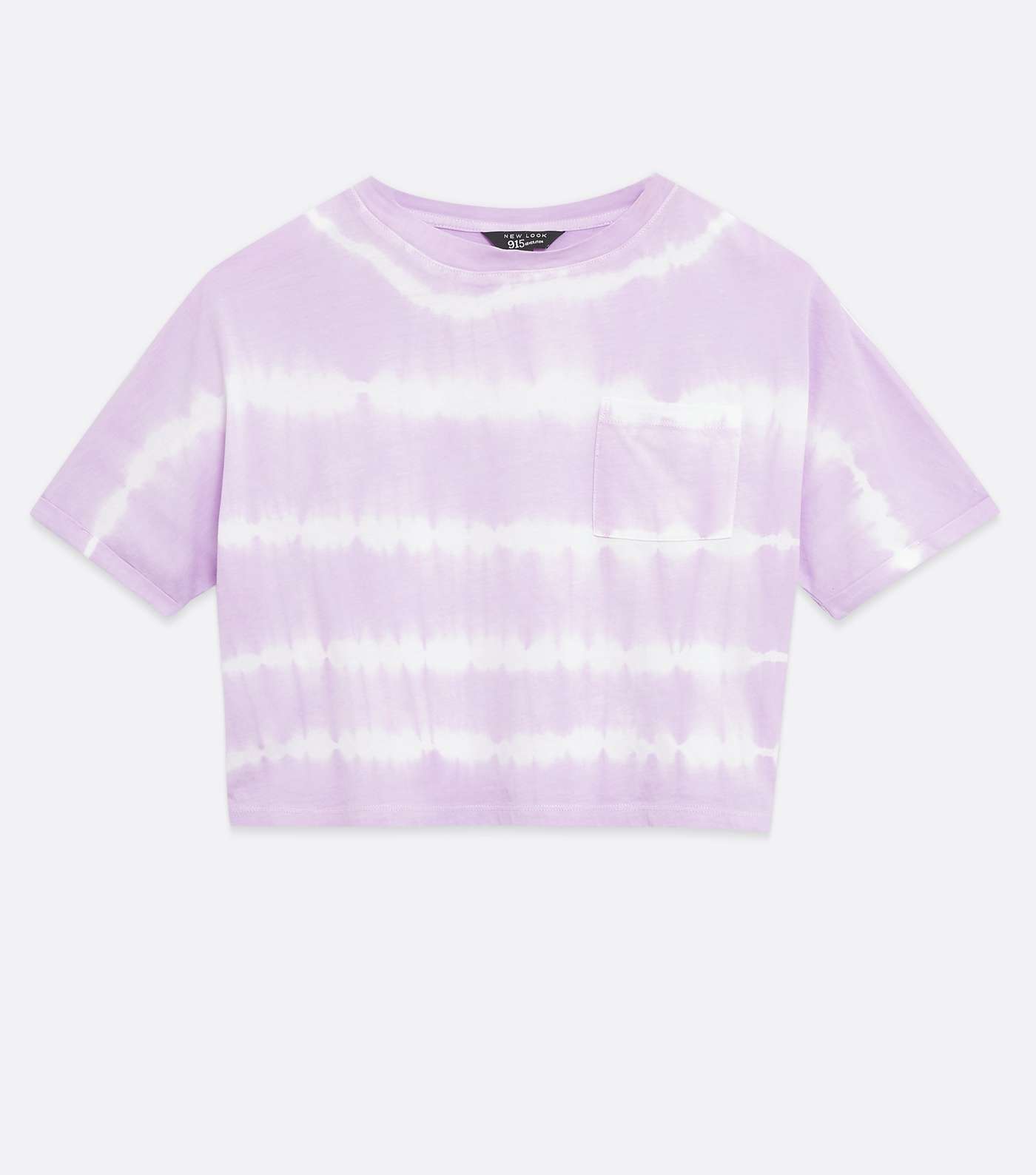 Girls Lilac Tie Dye Pocket Front T-Shirt Image 5