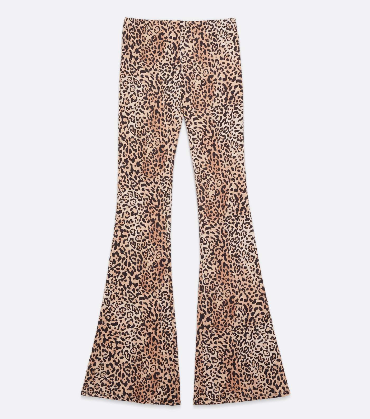 Brown Leopard Print Flared Leg Trousers Image 5