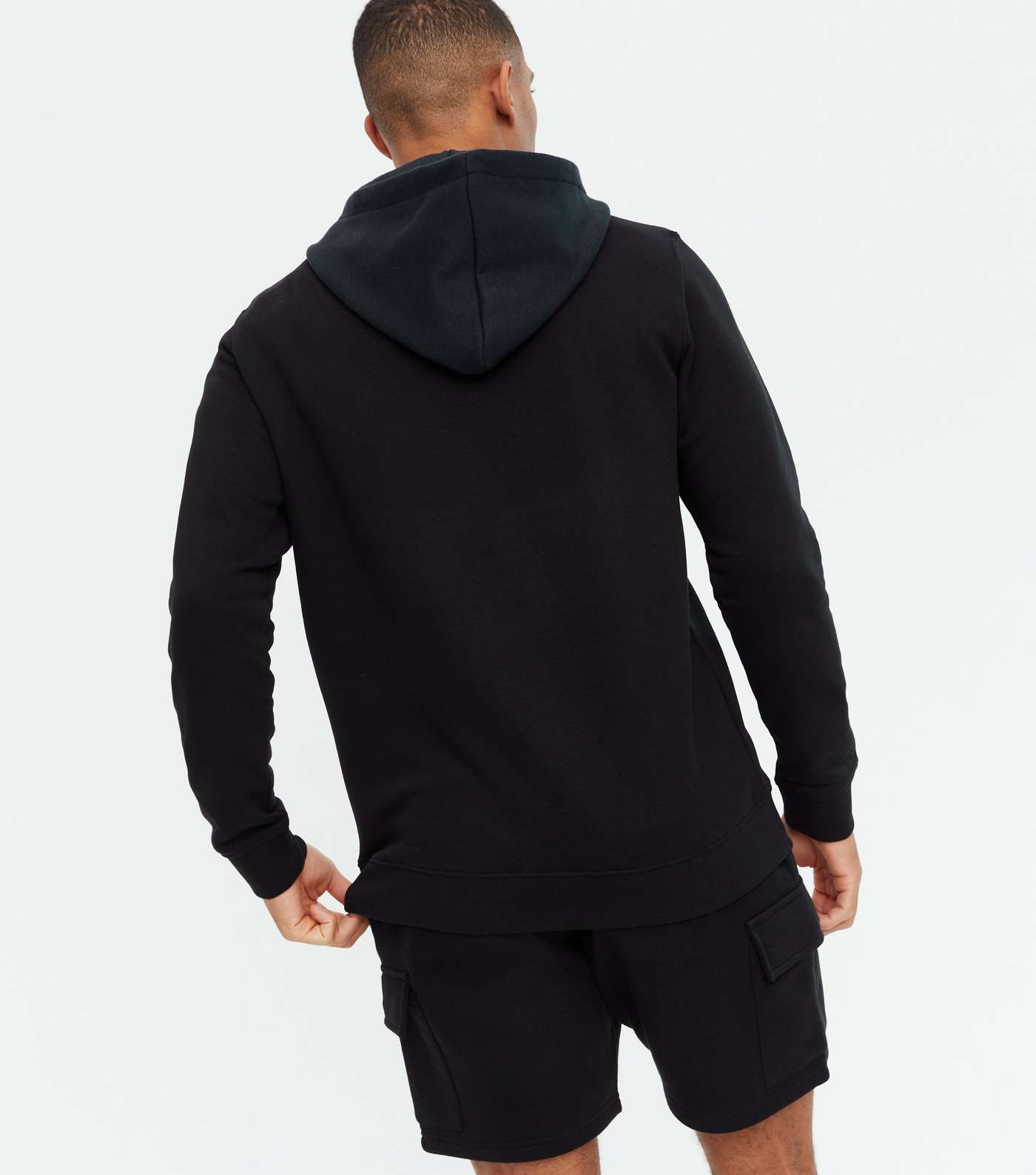 Only & Sons Black Utility Pocket Hoodie Image 4