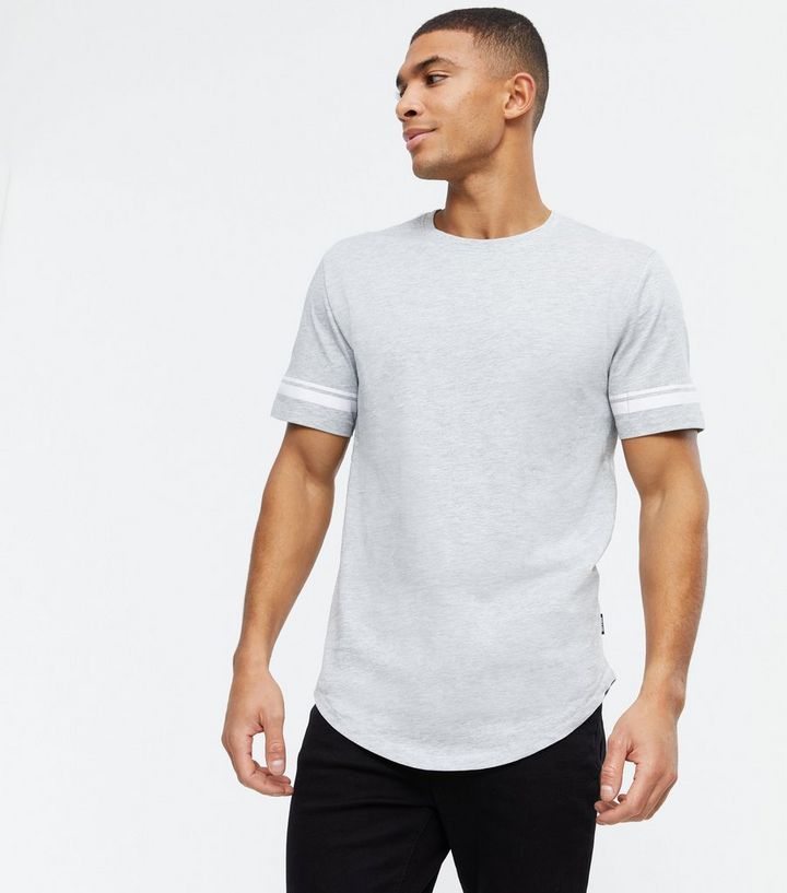 & Pale Grey Sleeve T-Shirt | New