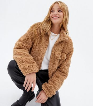 Teddy bear jacket store new look