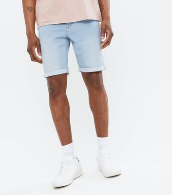 light blue jean shorts for men