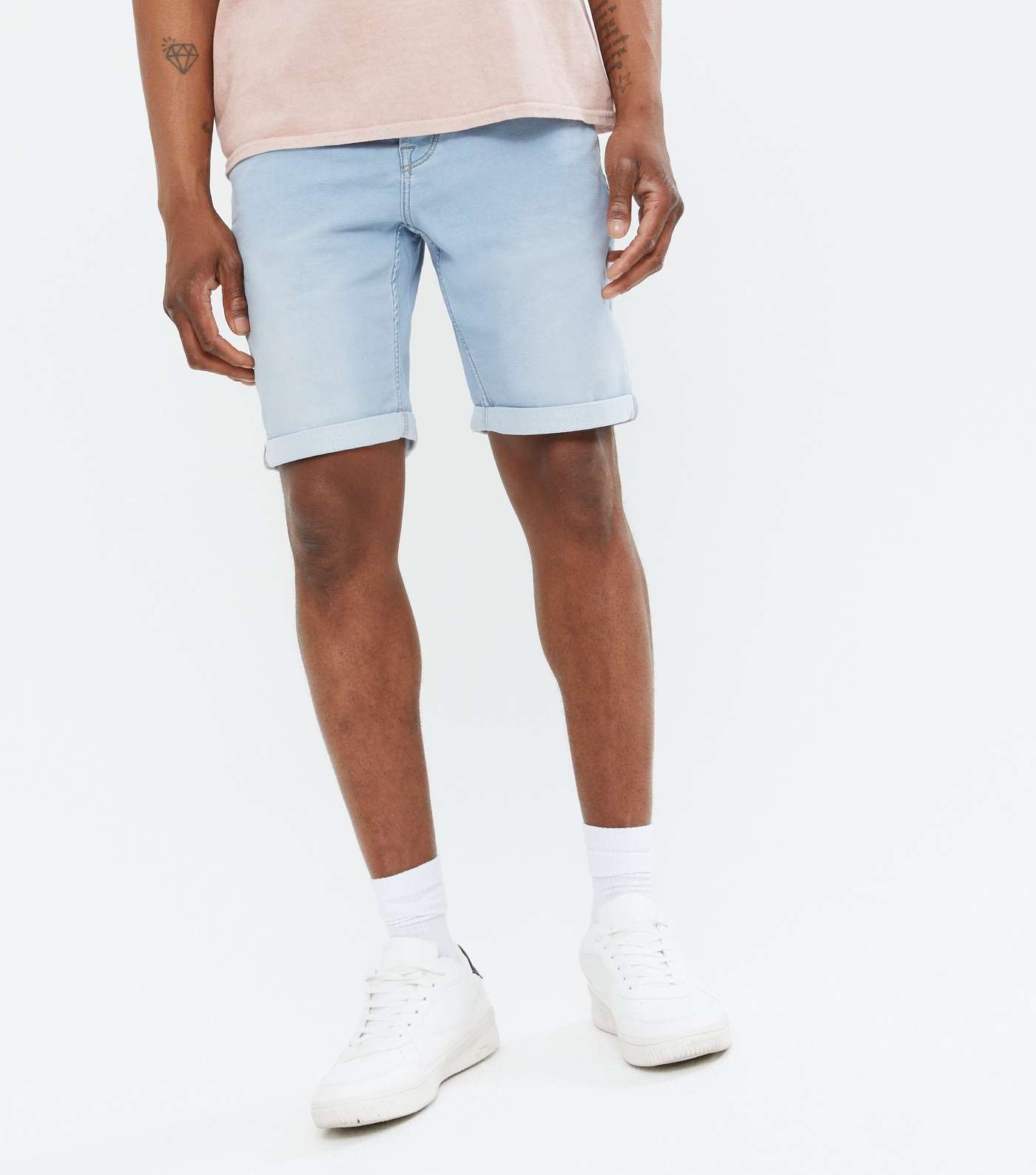 Only & Sons Pale Blue Denim Shorts Image 2