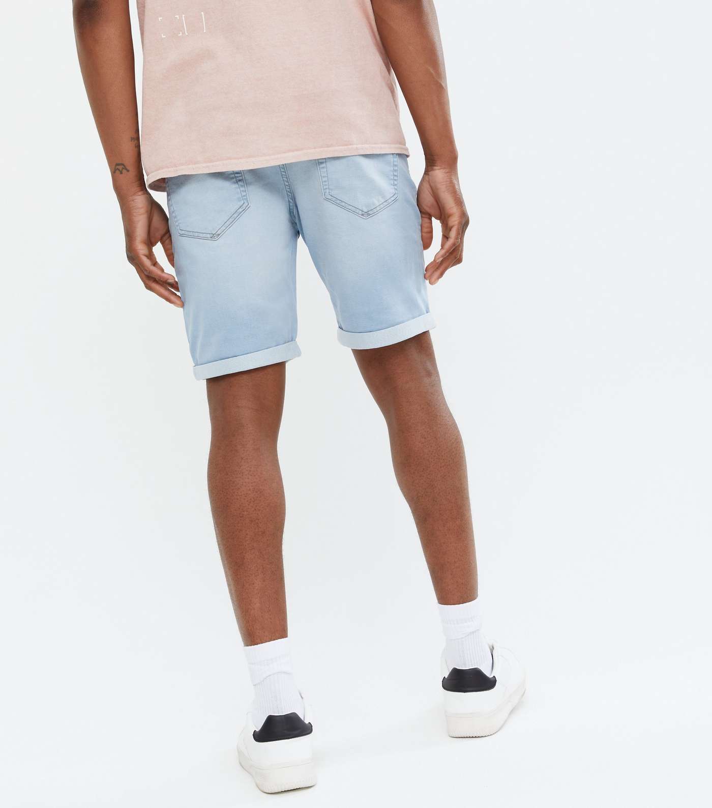 Only & Sons Pale Blue Denim Shorts Image 4
