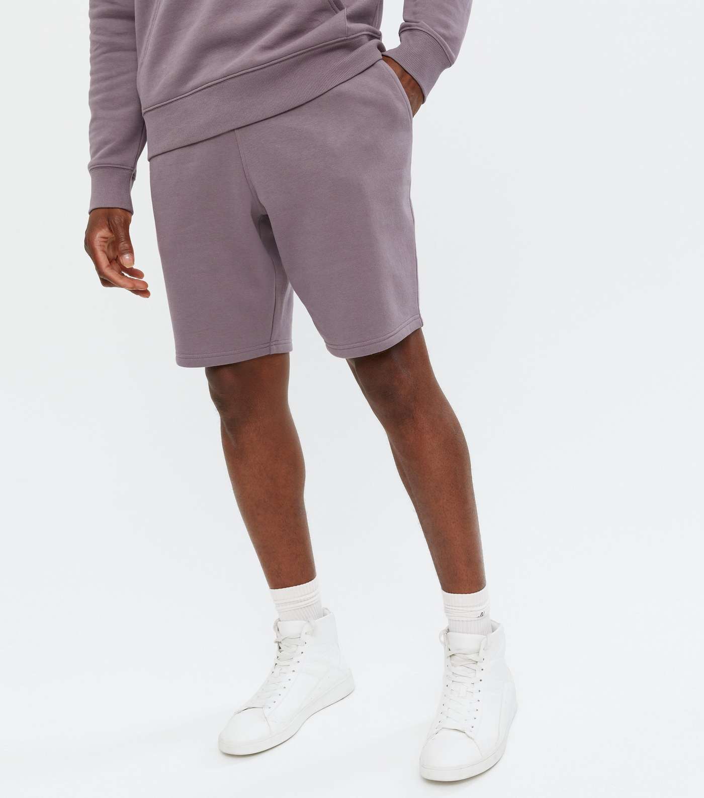 Lilac Jersey Tie Waist Regular Fit Shorts Image 2